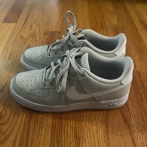 Grey/White Nike Air Force One Sneaker